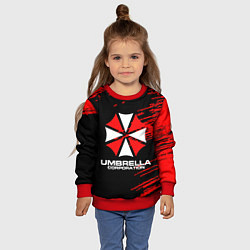 Свитшот детский Umbrella Corporation, цвет: 3D-красный — фото 2