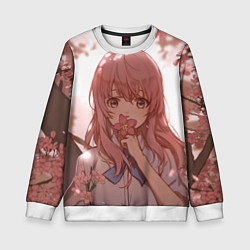 Свитшот детский Koe no Katachi, цвет: 3D-белый