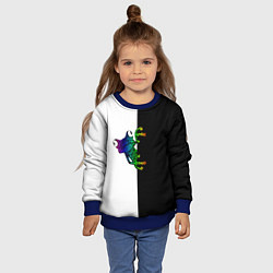 Свитшот детский Лягуха, цвет: 3D-синий — фото 2