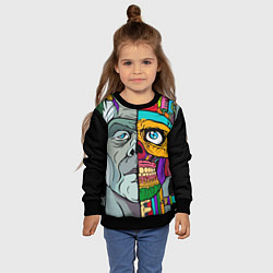 Свитшот детский Франкенштейн, цвет: 3D-черный — фото 2