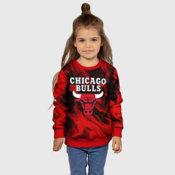 Свитшот детский CHICAGO BULLS, цвет: 3D-красный — фото 2