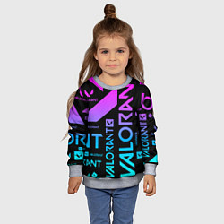 Свитшот детский Valorant, цвет: 3D-меланж — фото 2