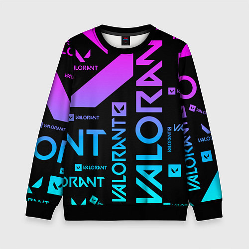 Детский свитшот Valorant / 3D-Черный – фото 1