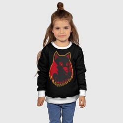 Свитшот детский Wolf Logo, цвет: 3D-белый — фото 2