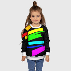 Свитшот детский НЕОНОВЫЕ КРАСКИ, цвет: 3D-белый — фото 2