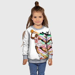 Свитшот детский МАЙКЛ ДЖОРДАН, цвет: 3D-меланж — фото 2