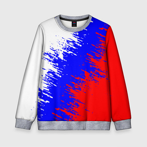 Детский свитшот Россия / 3D-Меланж – фото 1