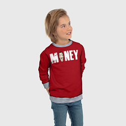 Свитшот детский Money, цвет: 3D-меланж — фото 2