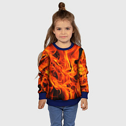 Свитшот детский ОГОНЬ, цвет: 3D-синий — фото 2