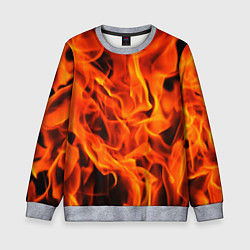 Свитшот детский ОГОНЬ, цвет: 3D-меланж
