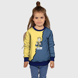Свитшот детский Fallout logo boy, цвет: 3D-синий — фото 2