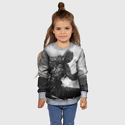 Свитшот детский DARK SOULS, цвет: 3D-меланж — фото 2