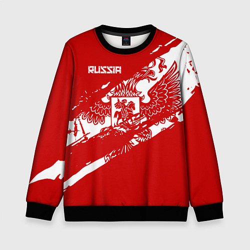 Детский свитшот Russia / 3D-Черный – фото 1