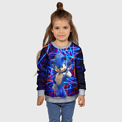 Свитшот детский Sonic, цвет: 3D-меланж — фото 2