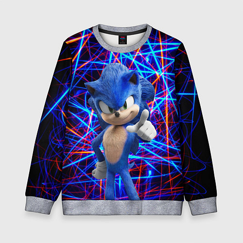 Детский свитшот Sonic / 3D-Меланж – фото 1