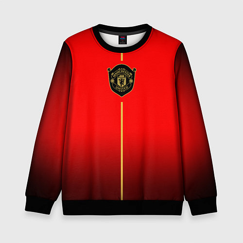 Детский свитшот Манчестер Юнайтед лого 2020 / 3D-Черный – фото 1