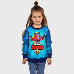 Свитшот детский Вольт - Brawl Stars, цвет: 3D-синий — фото 2