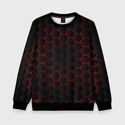 Детский свитшот 3D black & red