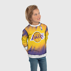 Свитшот детский Los Angeles Lakers, цвет: 3D-белый — фото 2