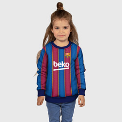 Свитшот детский FC Barcelona 2021, цвет: 3D-синий — фото 2