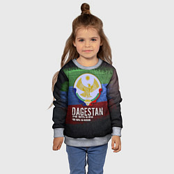 Свитшот детский Дагестан - Кавказ Сила, цвет: 3D-меланж — фото 2