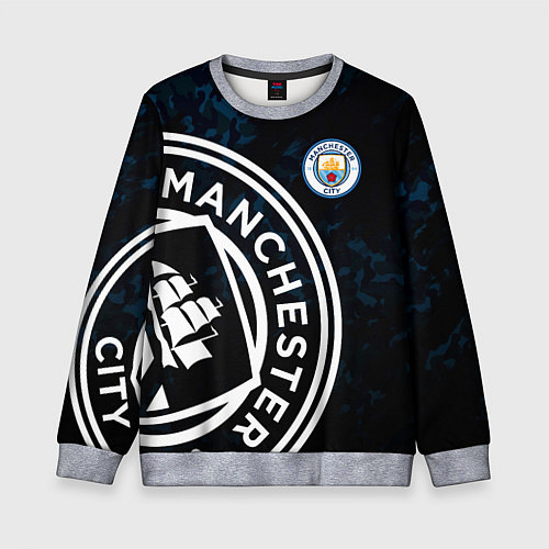 Детский свитшот Manchester City / 3D-Меланж – фото 1