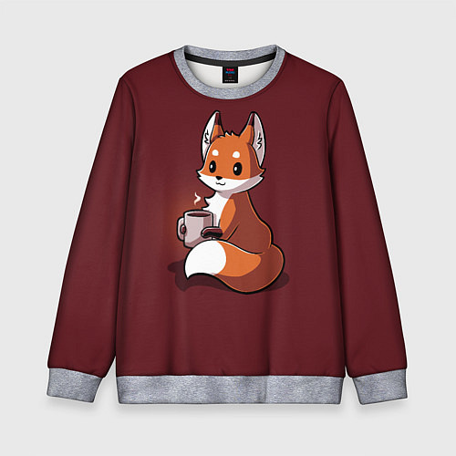 Детский свитшот Кофе любят не только люди / 3D-Меланж – фото 1