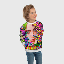 Свитшот детский Billie Eilish, цвет: 3D-белый — фото 2