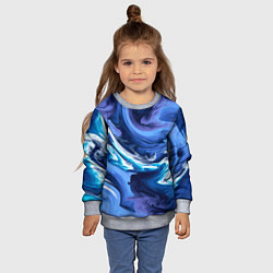 Свитшот детский Абстрактные волны, цвет: 3D-меланж — фото 2