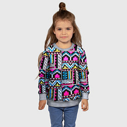 Свитшот детский Ацтеки, цвет: 3D-меланж — фото 2