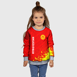 Свитшот детский КИРГИЗИЯ, цвет: 3D-меланж — фото 2