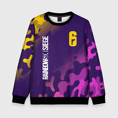 Детский свитшот RAINBOW SIX SIEGE РАДУГА 6 / 3D-Черный – фото 1