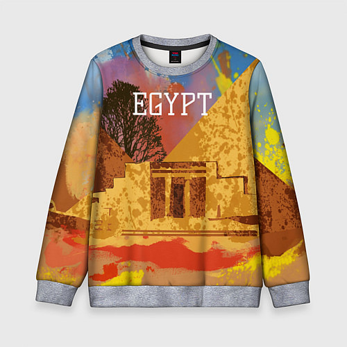 Детский свитшот Египет Пирамида Хеопса / 3D-Меланж – фото 1