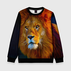 Свитшот детский Лев 3D, цвет: 3D-черный