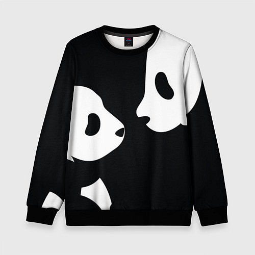 Детский свитшот Panda / 3D-Черный – фото 1