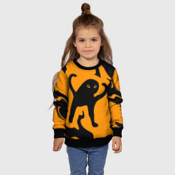 Свитшот детский Кот- мем, цвет: 3D-черный — фото 2