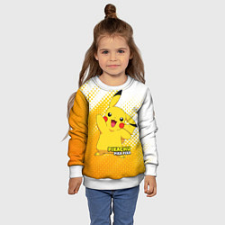 Свитшот детский Pikachu Pika Pika, цвет: 3D-белый — фото 2