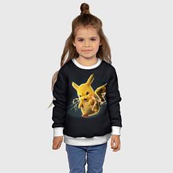 Свитшот детский Pikachu Pika Pika, цвет: 3D-белый — фото 2