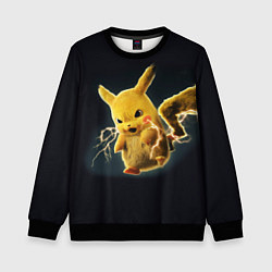 Свитшот детский Pikachu Pika Pika, цвет: 3D-черный