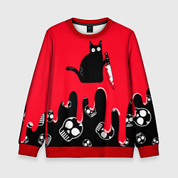 Свитшот детский WHAT CAT, цвет: 3D-красный