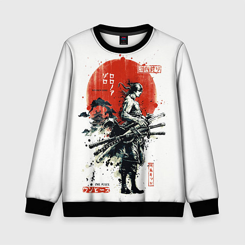 Детский свитшот ONE PIECE ZOHO SAMURAI / 3D-Черный – фото 1