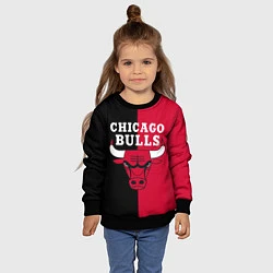 Свитшот детский Чикаго Буллз, цвет: 3D-черный — фото 2