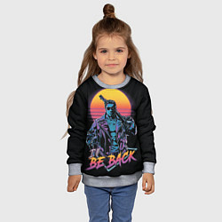 Свитшот детский I WILL BE BACK TERMINATOR, цвет: 3D-меланж — фото 2
