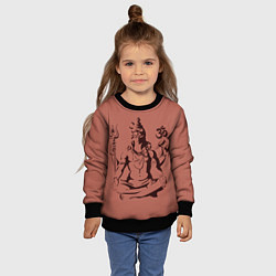 Свитшот детский Бог Шива, цвет: 3D-черный — фото 2