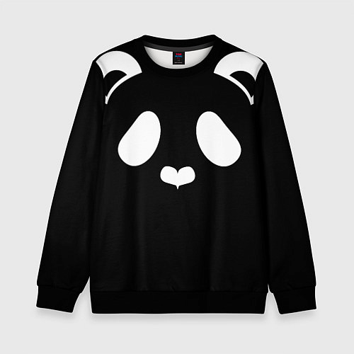 Детский свитшот Panda white / 3D-Черный – фото 1