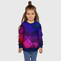 Свитшот детский Ромбы в градиенте, цвет: 3D-синий — фото 2