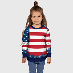 Свитшот детский Америка, цвет: 3D-синий — фото 2
