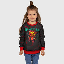 Свитшот детский Halloween, цвет: 3D-красный — фото 2