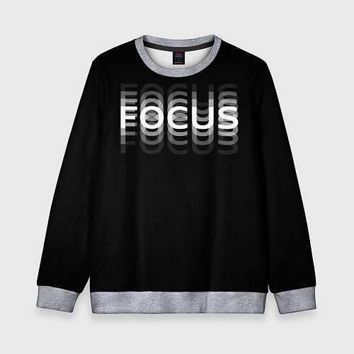 Детский свитшот FOCUS: WHITE / 3D-Меланж – фото 1