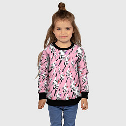 Свитшот детский Девушка в молниях 5 вариант, цвет: 3D-черный — фото 2